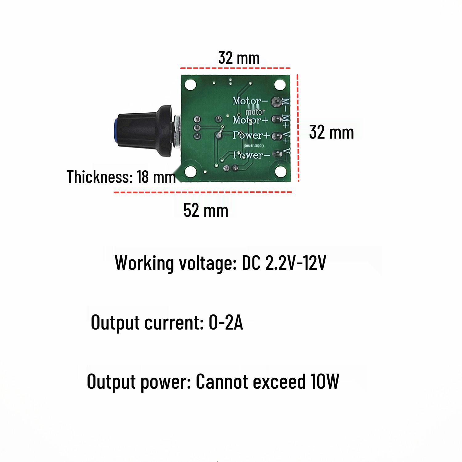 

Stepless Speed Controller for Small DC Motors (2.2V-35V)