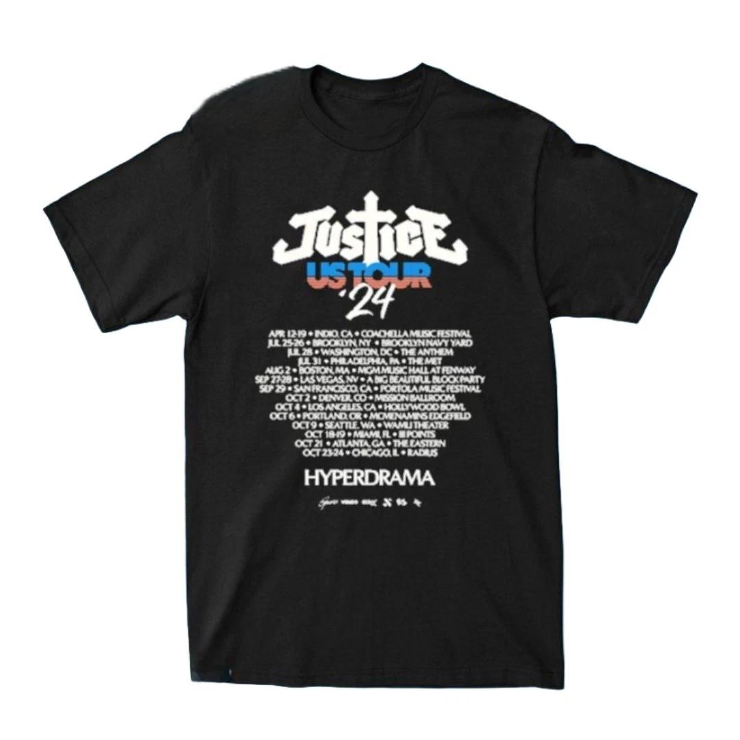 Justice Hyperdrama Us Tour 2024 Dates t-Shirt XS