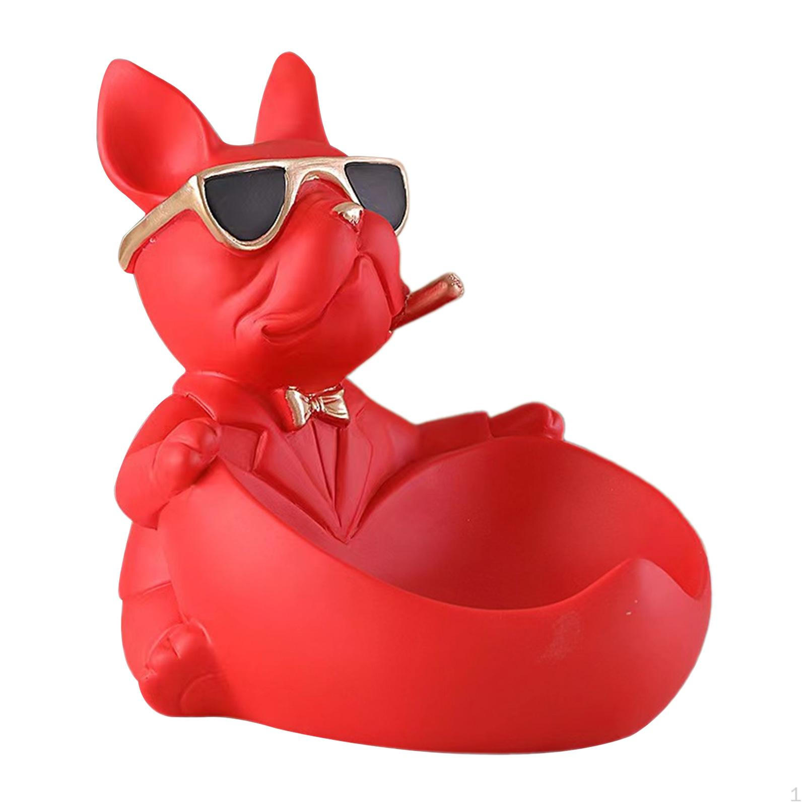 

Статуя собаки Лоток для зберігання цукерок Скульптура для домашньої вітальні червоний