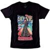 T-shirt Unisex Impreziosita David Bowie: Moonage 11 Fade (Stampa Glitter) (Grande)