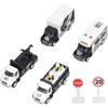 4pcs Pullback City Car Model Set Alloy Cars Toy Play Set City Series Opened Doors Truck Model Toy