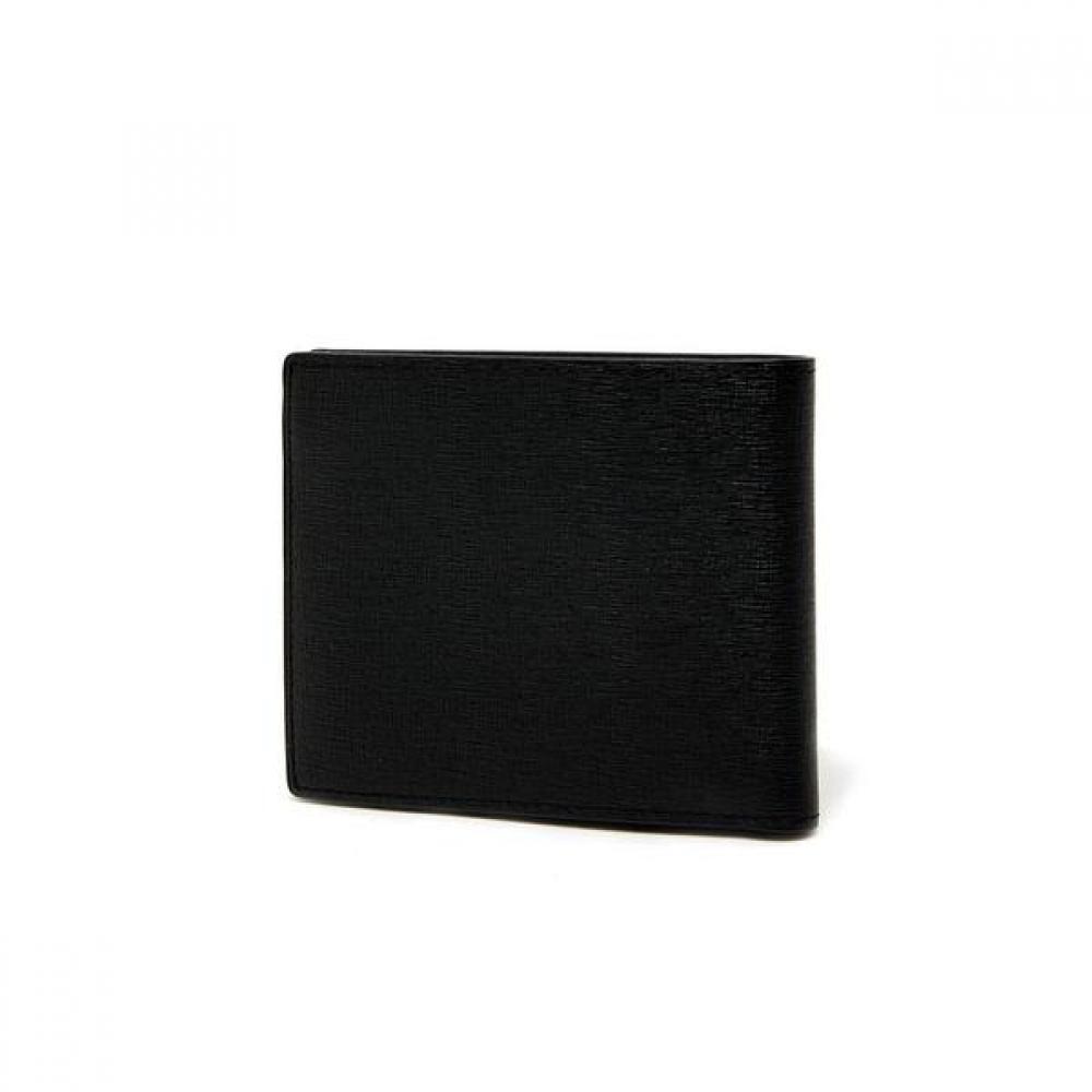Daks Black Leather Dd Logo Modern Classic Wallet Dbwa0e833
