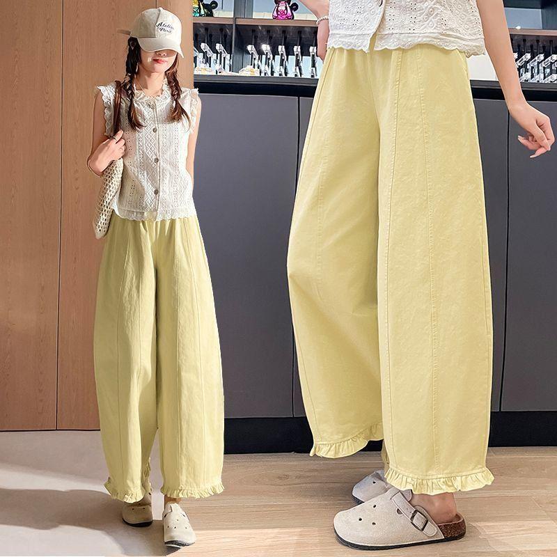 Women's Nine-Point Lantern Pants: New Style Wide-Leg Harem, Bud-Shaped, High-Waist, Slimming Casual Summer Pants