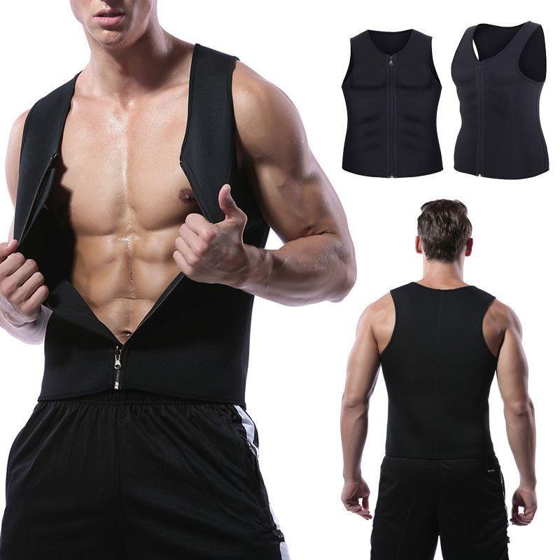 Versatile And Durable Men's Neoprene Body Shaper Sweat Sauna Vest For Weight Loss
