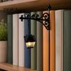 Literary Display Lighting 3D Printed Ghost Bookshelf Light, Warm LED Library Lamp with Vintage Street Style Shelf Ornament Silhouette, Decorative Book
