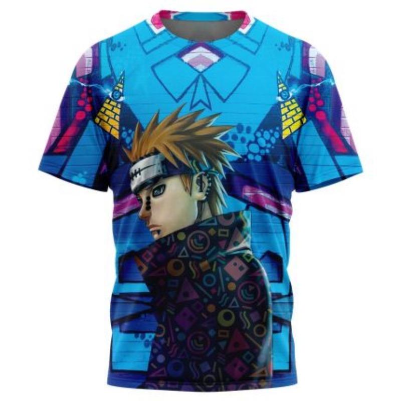 Cartoon Sports Short Sleeve Anime Casual Summer Men's T-shirt 3D Digital Printing Japanese Anime Quick Dry Mesh