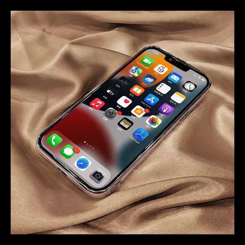 Luxury Electroplated Silicone Phone Case For iPhone 11 12 13 14 15 Pro Max Xs XR Max 7 8 Plus Mini Soft Transparent Cover