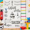 Soccer Theme Wall Decal For Bedroom Living Room Sports Home Wall Decoration
