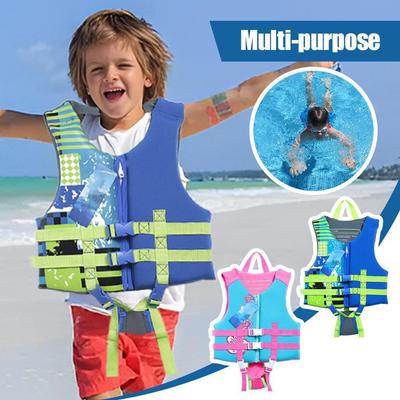 Gilet de sauvetage pour enfants Gilet de natation flottant premium pour enfants Gilet d'entraînement à la natation avec sangle de sécurité réglable Apprendre à nager Flottation