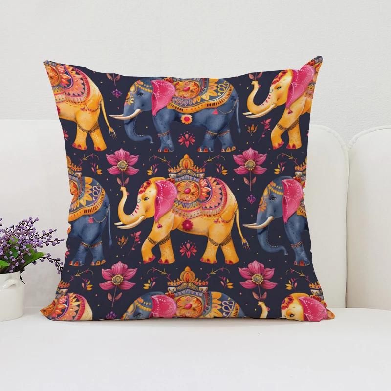 Słoń Styl Skandynawski Dekoracja Domu Poszewki na Poduszki 45x45 Poszewki na Poduszki 40x40 Dekoracyjne Poszewki na Poduszki Poszewki na Poduszki do Łóżka