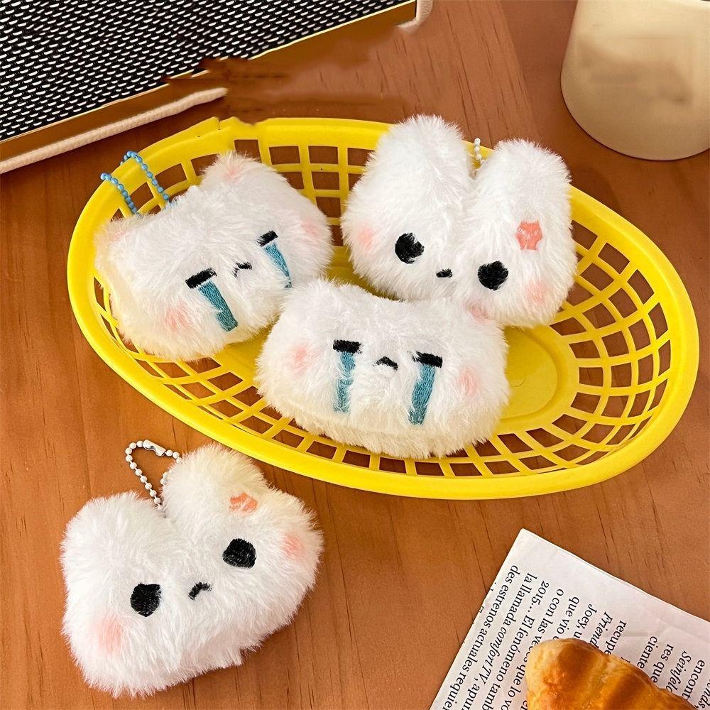 Crying Bunny Stuffed Rabbit Plush Keychain Plush Cartoon Rabbit Bag Pendant  Friends Birthday Gifts