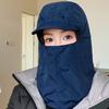 Hats that can wear helmets, men's and women's winter mountaineering, skiing, thermal pullover, face mask, neck protection, Lei Feng hat tide