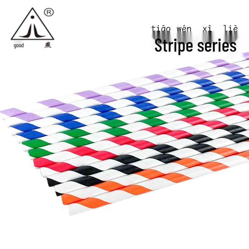 JIAYAN Thick Striped Disposable Paper Straws