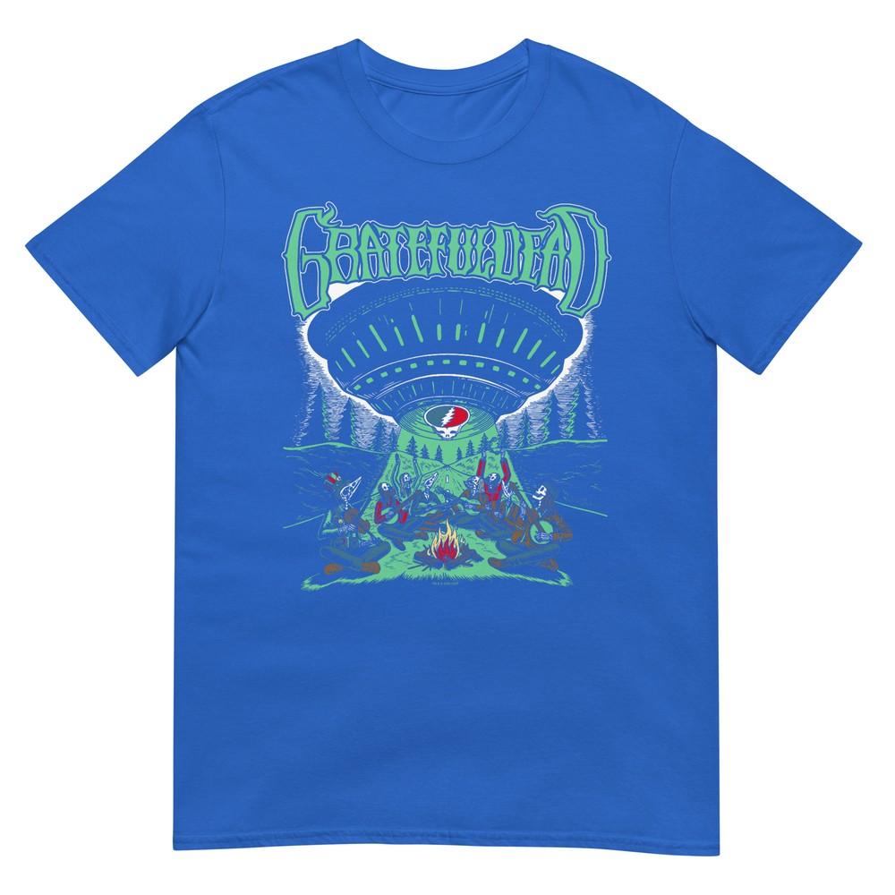 Grateful Dead Skeletons And Aliens Camping Band Tshirt