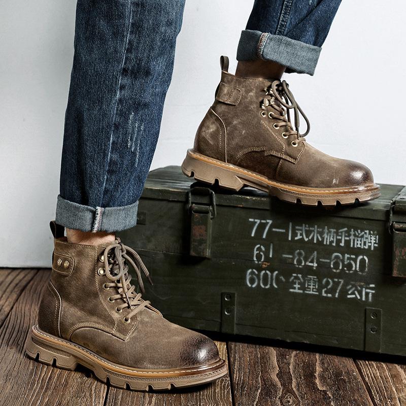 Martin boots men's middle help 2025 winter British style casual high-top men's shoes versatile desert tooling boots 8134-M