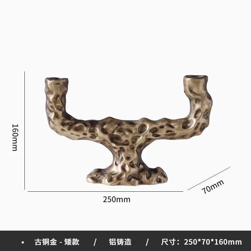 Resin Handicraft Candlestick Vintage Irregular Lines Candelabrum Resin Candle Holder Home Decoration Accessories Wedding