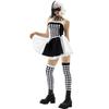 S-XL Drag Queen Vampir Clown Karomuster Harlekin Halloween Dämon Kostüm
