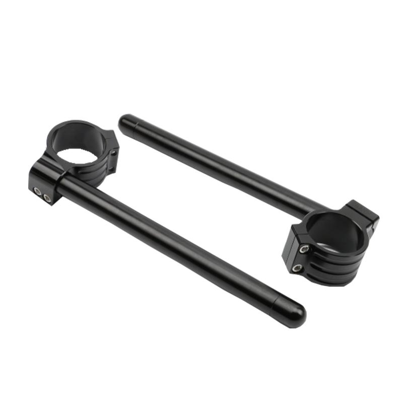 Universal Stainless Steel Matte Black Racing CNC 52MM Clip On Ons Fork Riser Regular Handlebars чёрный