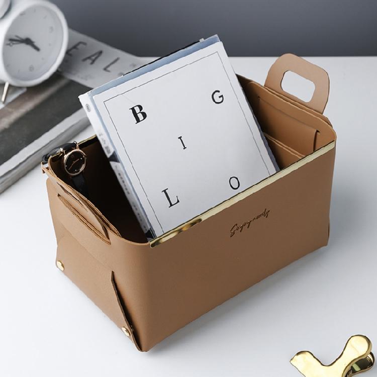 Creative Leather Storage Boxes Small Things Collection Help You to Save Spac