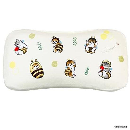MORIPiLO Low Rebound Cushion Lumbar Pillow Mofusand Hachinyan (mini Relax Pillow) Skin-friendly Fluffy Texture Goods Plush Toy Nap Yellow 15x30x8cm
