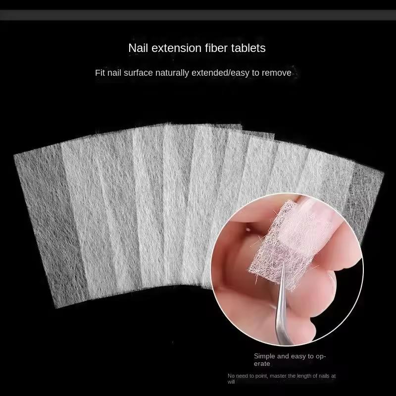 Silk Fiberglass Nail Extension Non-woven Silks Form Wrap Manicure Build UV Gel French Acrylic Nail Extension Glass Fiber Paper