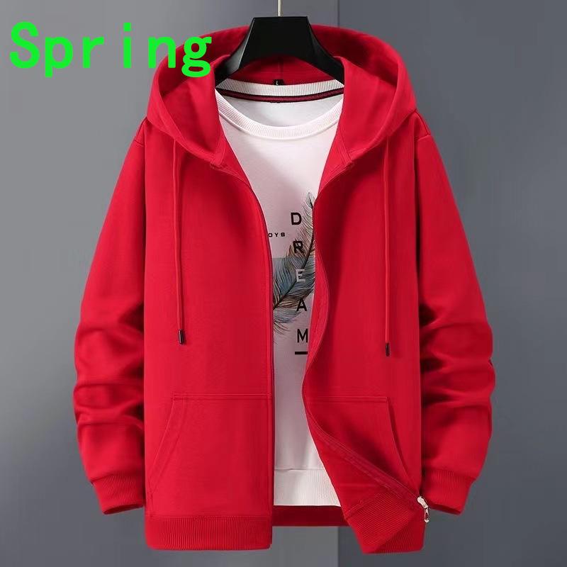

Толстовка мужская большого размера, весна и зима, новая модная флисовая утолщенная толстовка с капюшоном, однотонная куртка, однотонная спортивная толстовка с капюшоном XL розы красного