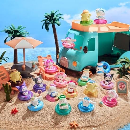 TOP HRAČKA Postavičky Sanrio Mini Plaváček Série 3 Kusy Gacha Slepý Box Figurka Měkký Vinyl PVC Prémiový Dárek k Narozeninám Kuromi Sběratelé Postaviček