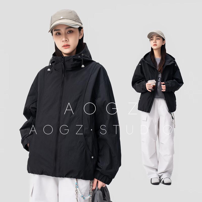 AOGZ Funktionelle Kapuzen-Arbeitskleidung Windbreaker Jacke