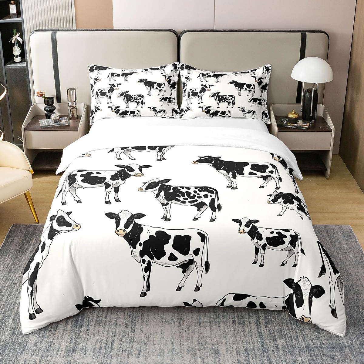 

Comforter Milk Cow S For Teens Kids Queen Size Lightweight S Bedroom Decor Milk Cow Print No Quilt Comforter (quilt)-EU Single(135*200cm)3pcs