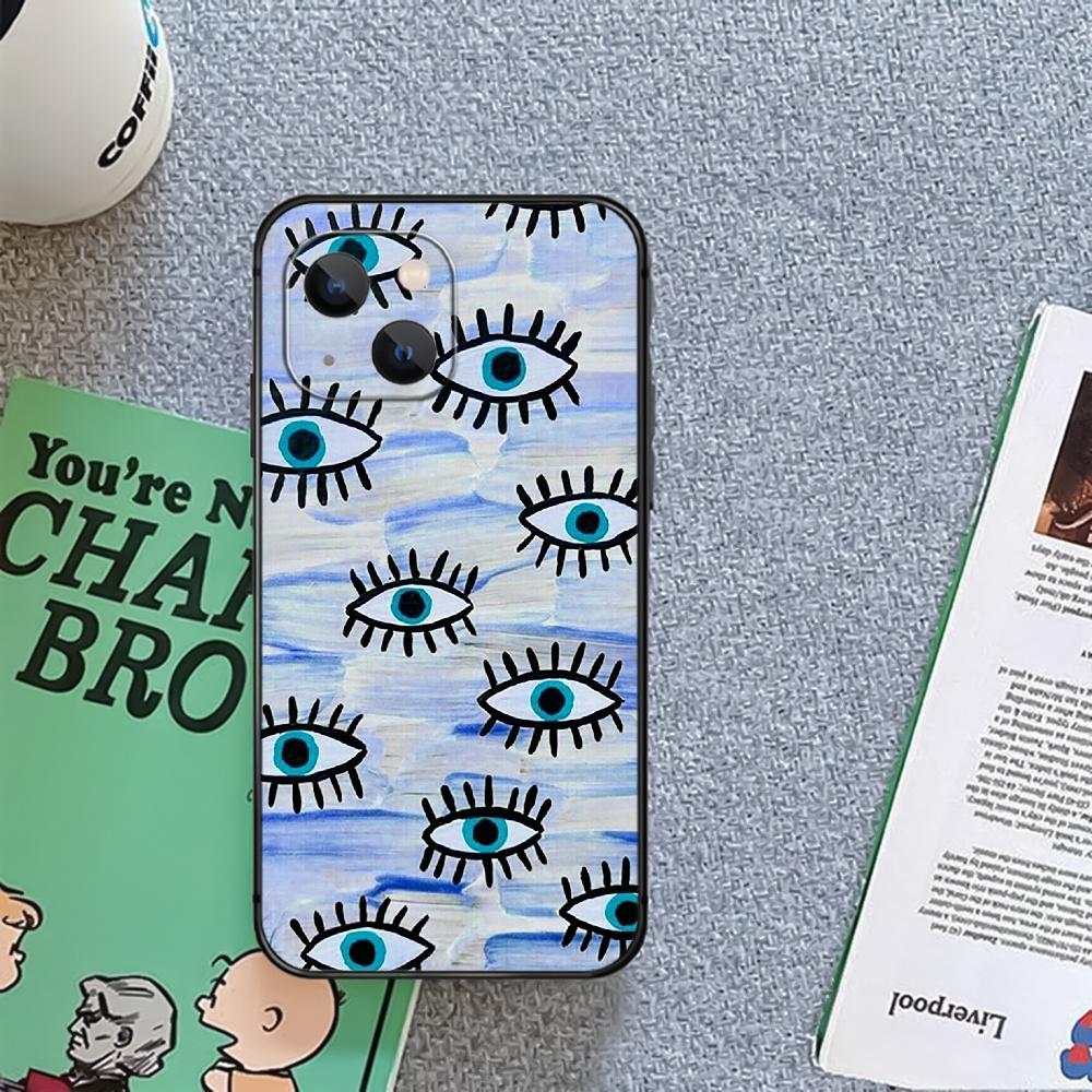 Evil Eye Pattern Art Phone Case Cover Coque For Iphone Xiaomi Mi Samsung Galaxy Redmi Note A S 11 12 13 14 15 22 23 24 5G Pro Plus Max Fe Ultra