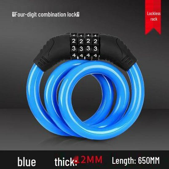 Mountain Bike Colorful Anti-Theft 4-Digit Steel Wire Combination Lock