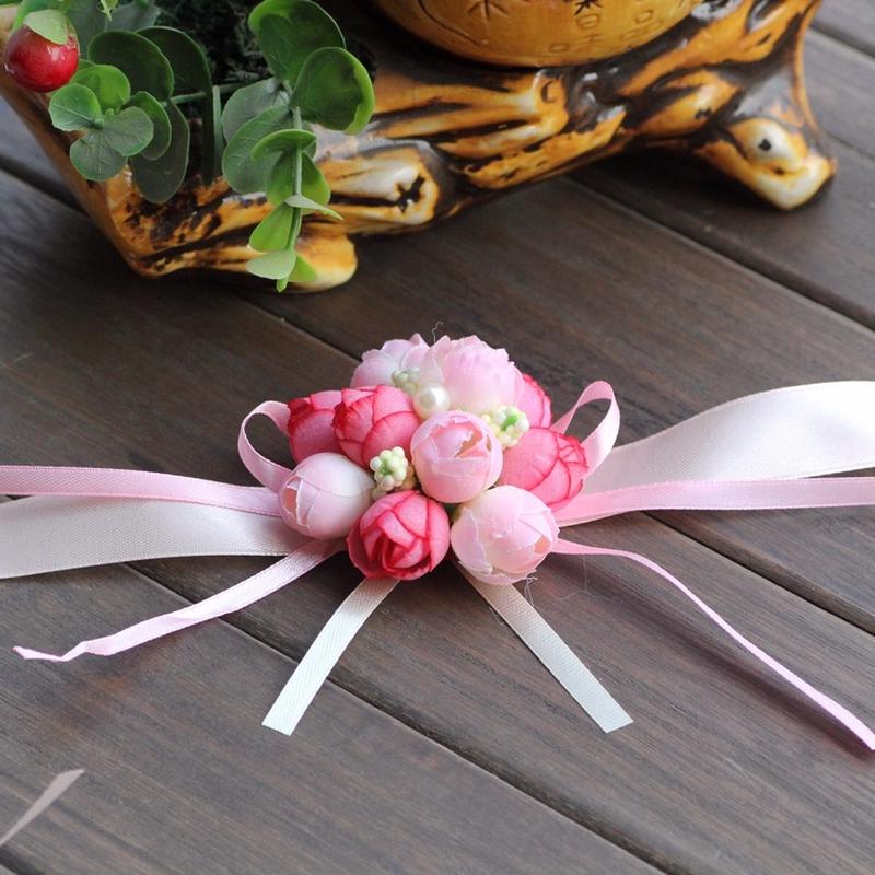 Artificial Wrist Flower Bridesmaid Sisters Hand Flowers Artificial Bride Flowers Wedding Decoration