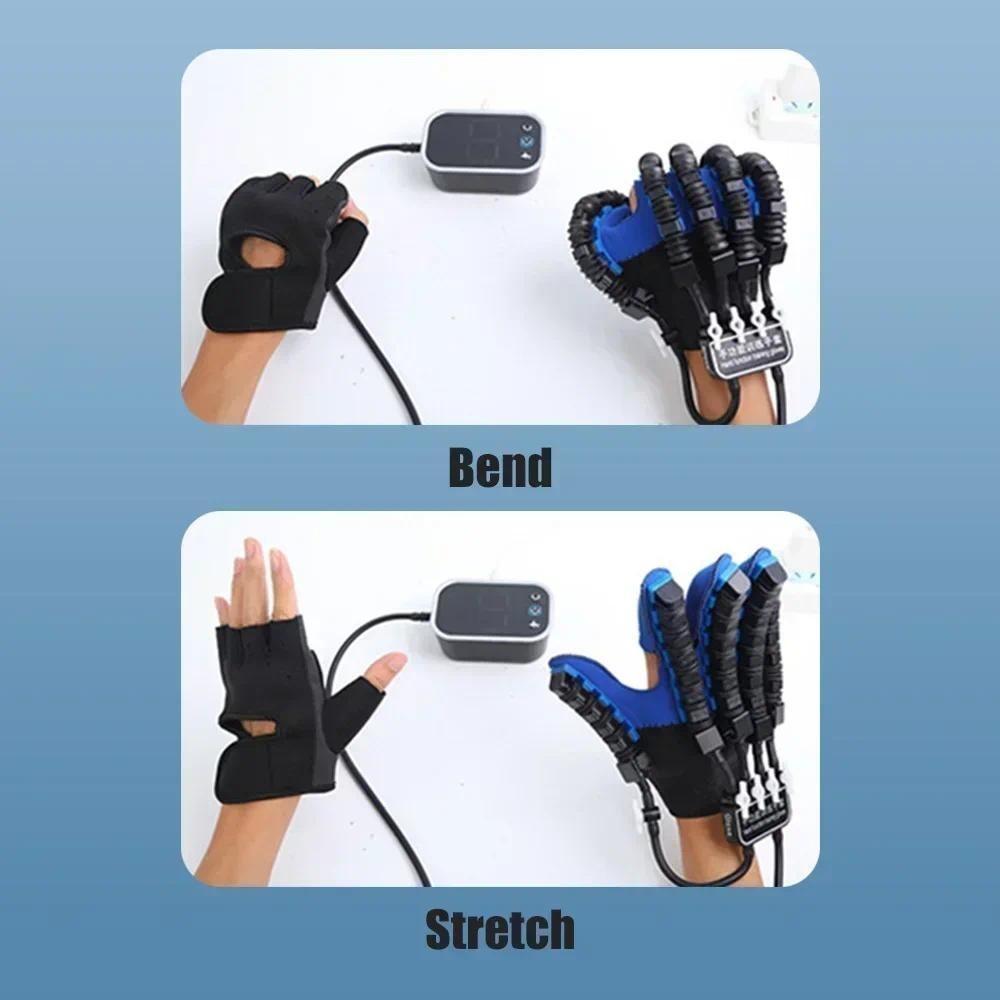 Robotické rukavice pro rehabilitaci ruky Automatický trenažér pro rehabilitaci ruky Rehab Terapie Rukavice pro hemiplegii Trenažér prstů Modrá