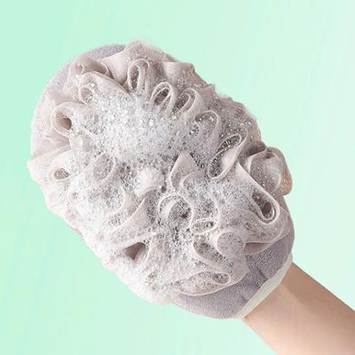 Gants Exfoliants Double Face Nettoyage du Corps Fleur de Bain Boule de Douche de Bain Éponge de Bain Luffa Serviette Outil de Bain