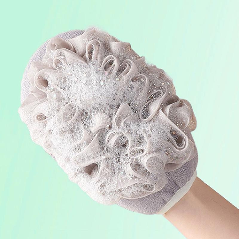 Double-Sided Exfoliating Gloves Body Cleaning Bath Flower Bathroom Shower Ball Body Scrubber Bath Sponge Towel Bathroom Tool