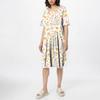 Women's Loose Casual And Fashionable Round Neck Short Sleeved Printed Mid Length Dress