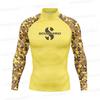 Mens Long Sleeve Surfing Top Quick Dry Tight Fit Swimming Sports