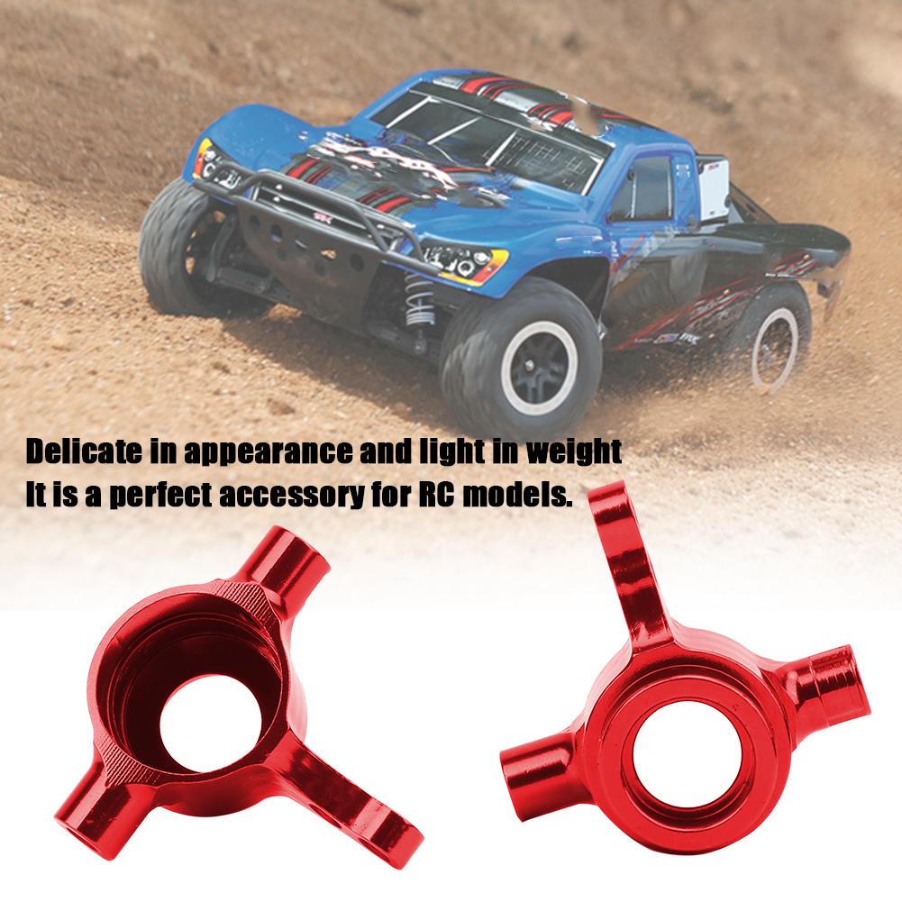2PCS Aluminum Alloy Steering Block Fit for Traxxas Slash 4X4 1 10 Truck RC AccessoryRed