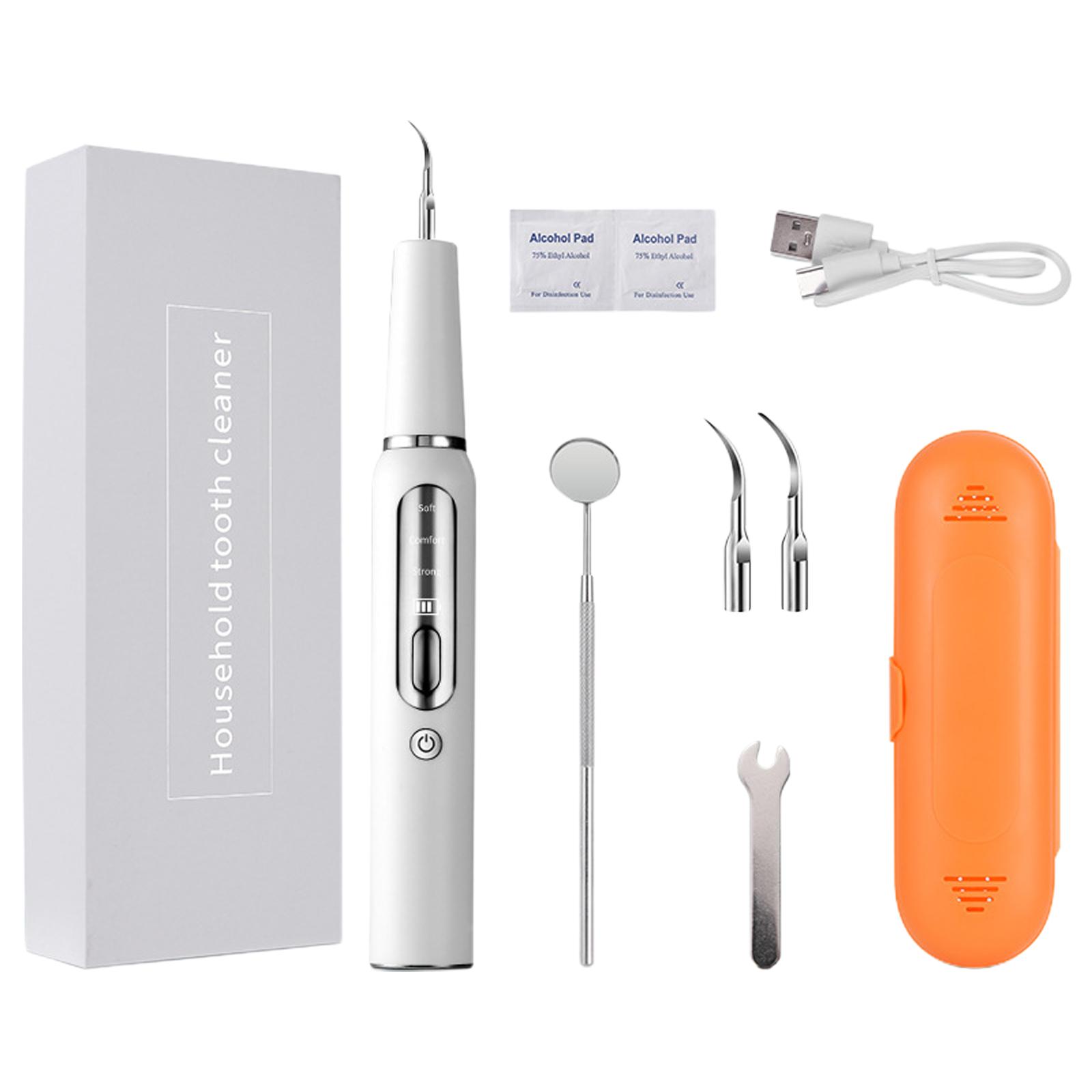 

Полировщик для зубов Перезаряжаемый стоматологический полировщик для чистки зубов Электрический набор для ухода за зубами с 2 насадками-щетками 3 режима скорости