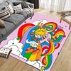 Rainbow Brite2 Flannel Pattern Square Carpet,Area Rug,Carpet Rug for Living Room Bedroom Sofa Playroom Decor,Non-slip Floor Mat