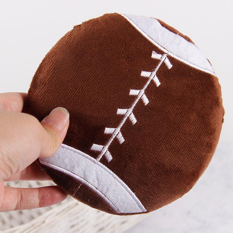 Pet Cat Dog Plush Sound Resistant Chew Grinding Toy Pet Throwing Supplies Basketball Football Rugby Ball Frisbee Dog Accessories