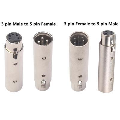 3 Pin To 5 Pin Converter 73mm 73x18.5mm XLR 5 To 3 Accessory Audio Adapter