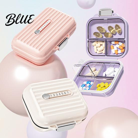 Capsule And Tablet Storage 7 Compartments Pill Box with Sealing Ring Lock Buckle