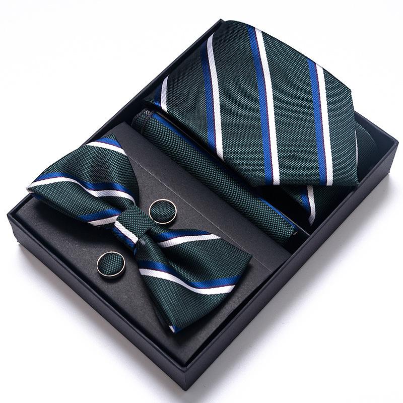 Men'S Tie Bow Tie Set Gift Box 6-Piece Set Tie Business Dress Tie Guangzhou