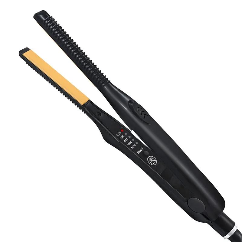Piastra per Capelli e Arricciacapelli Mini 2-in-1 Professionale in Ceramica Piastra Piatta Corta per Donne e Uomini Raddrizzacapelli per Barba