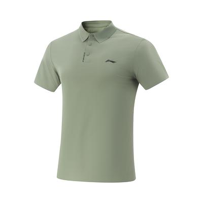 Comfortable Casual Simple Versatile Breathable Solid Color Short Sleeve Polo Shirt Men Tops Grass-Green APLV575-4