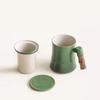 Full Garden Ceramic Tea Infuser Office Mug