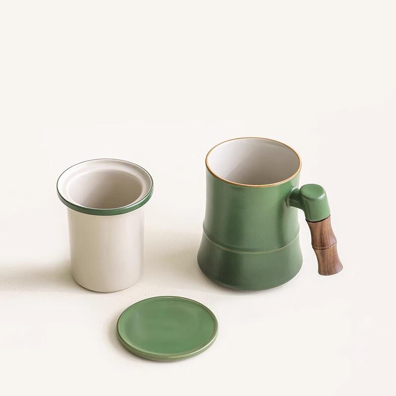 Full Garden Ceramic Tea Infuser Office Mug