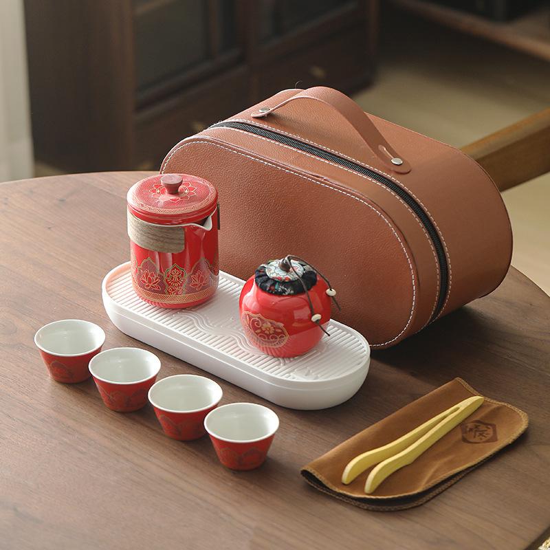 High-End Business Souvenir Tea Set: On-the-Go Gift for Clients & Friends