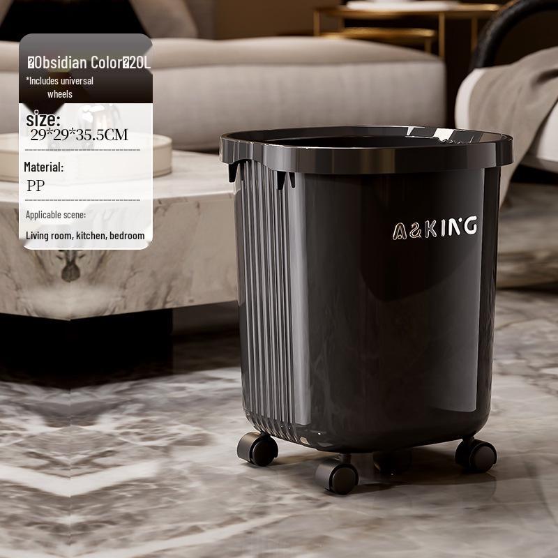 Luxury High-Capacity Trash Can: Stylish Bathroom, Living Room, & Bedroom Bin